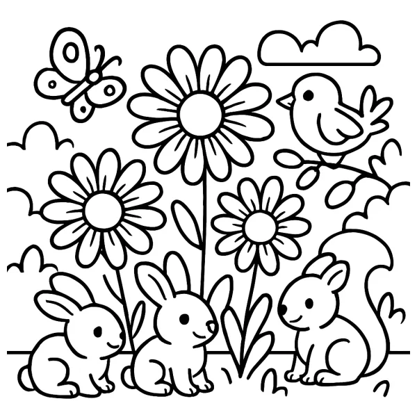 Dierenfeest rond de mooie madelief