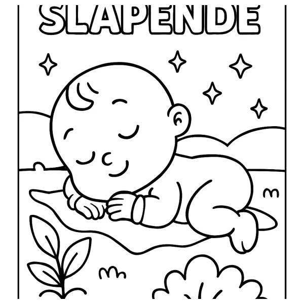 Slapende baby Levi met sterretjes