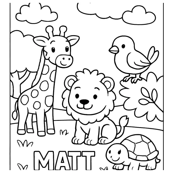 Matt en zijn vrolijke dierenvrienden