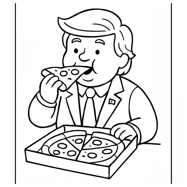 Amerikaanse president smult van pizza