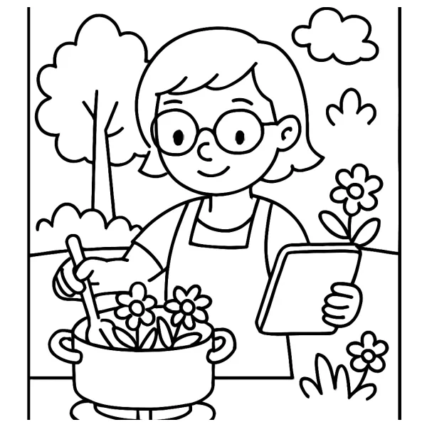 Suzanne kookt met bloemen en haar tablet