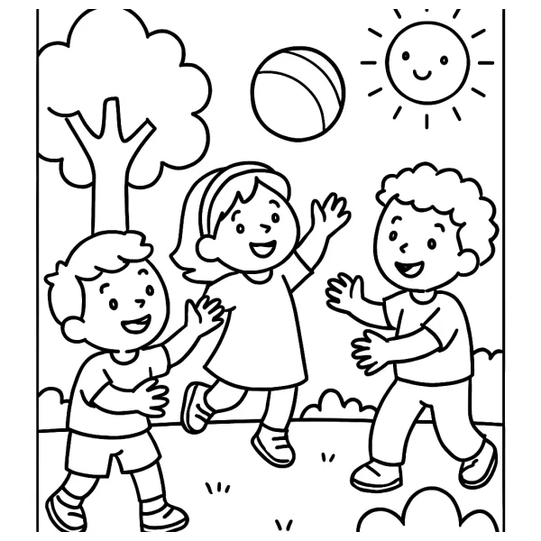 Blije kinderen die samen voetballen