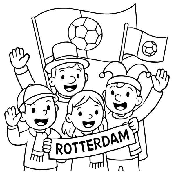 Fans juichen Feyenoord team enthousiast toe