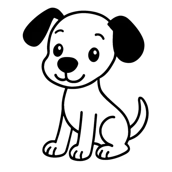 Leuke kleurplaat van Milou, het trouwe hondje