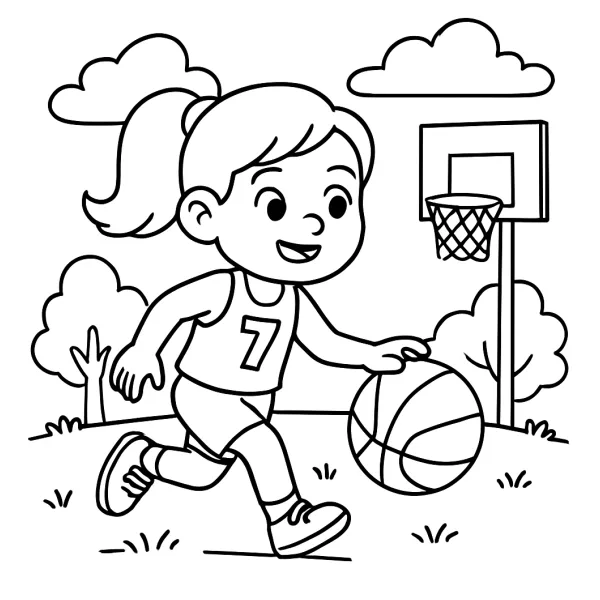 Bo speelt basketbal!