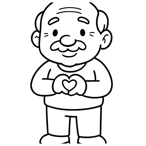 Schattige Opa met Grote Glimlach