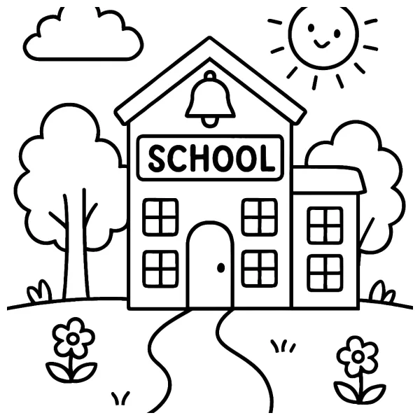 Leuke schooldag kleurplaat