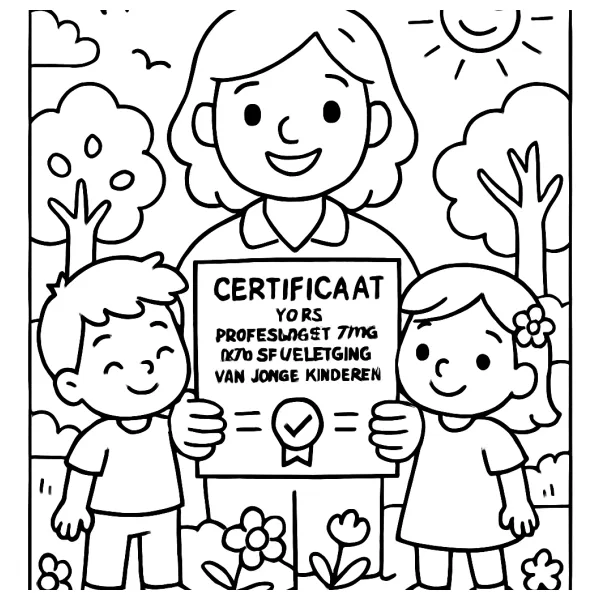 Diploma voor de lieve kinderopvang