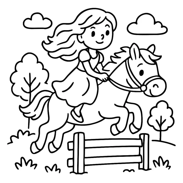 Prinses springt met paard over hoog hek