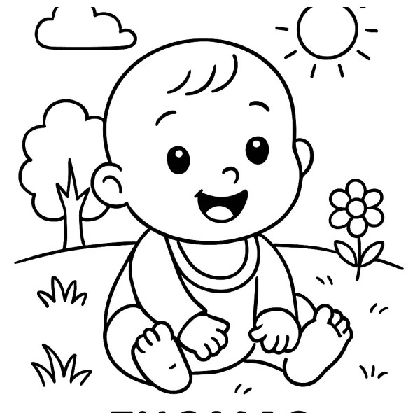 Baby Jerome: lief en klein om in te kleuren