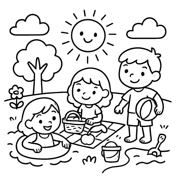 Zonnige zomerpret in het park