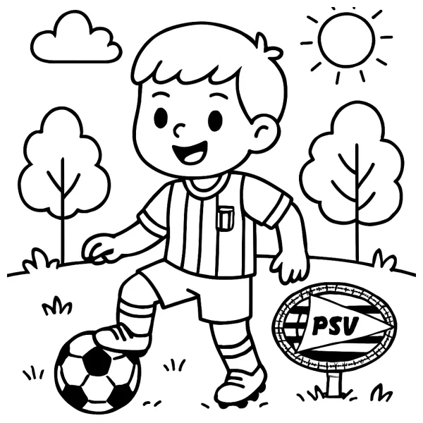 PSV Voetbalplezier om in te kleuren