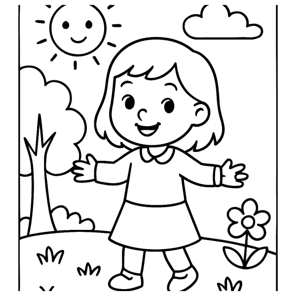 Kleurplaat Groep 3 met Laura