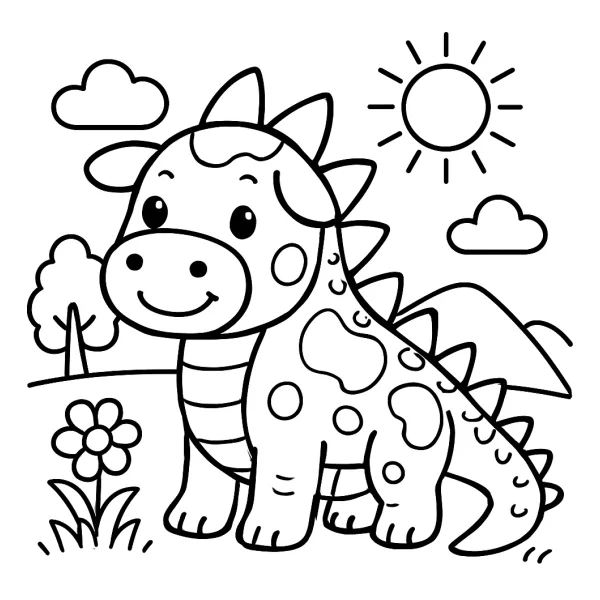 De dino-koe: een grappig dier avonduur