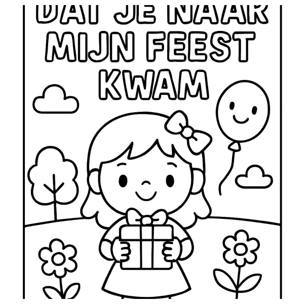 Bedankt voor jouw komst op mijn feestje!