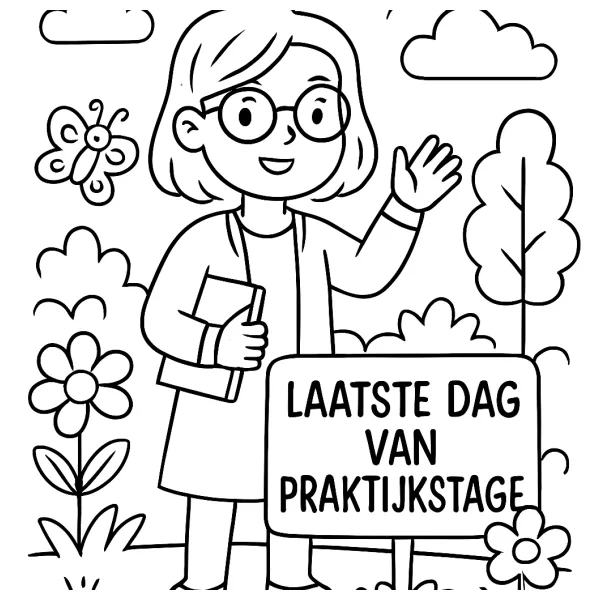 Laatste stagedag voor juf Jonne