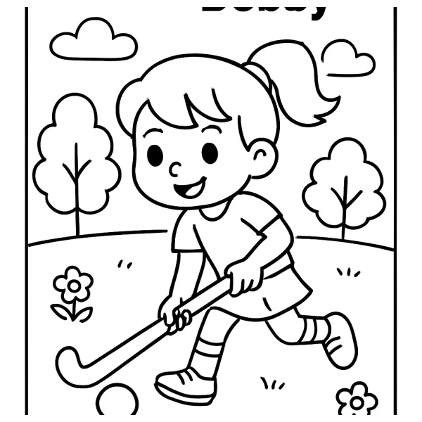 Hockeymeisje Bobby in actie