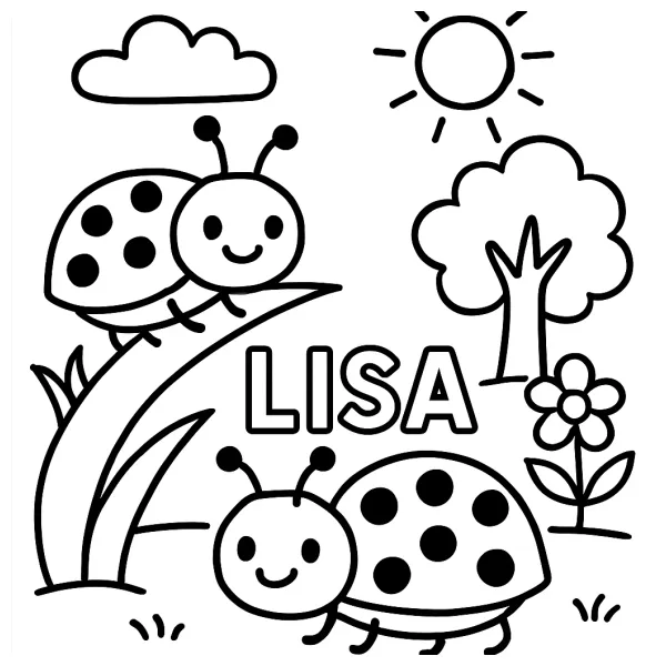 Lieveheersbeestjes met de naam Lisa
