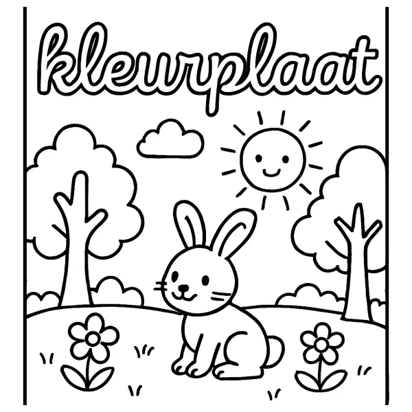 Kleurplaat met de naam Felice vol plezier