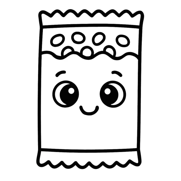 Super schattige snack met vrolijk gezicht