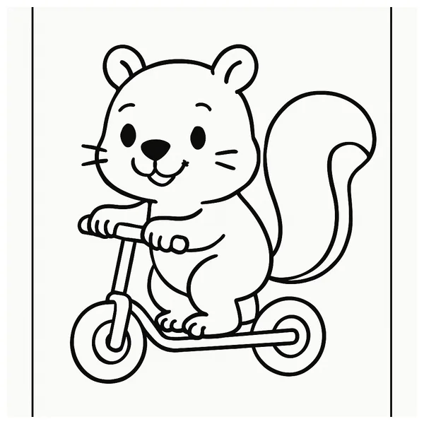 Aap op een vrolijke fiets
