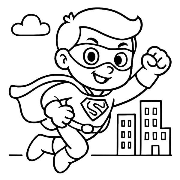 Kleur je eigen superheld!