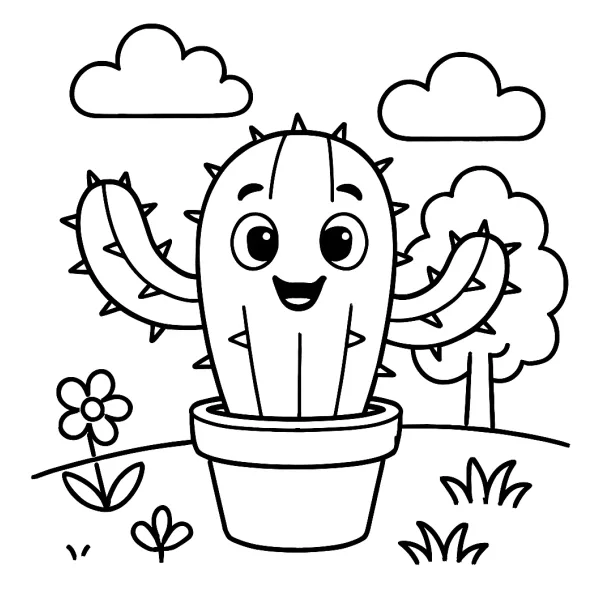 Leuke cactus om in te kleuren
