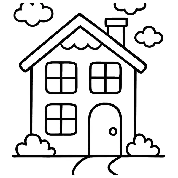 Leuk huis om in te kleuren