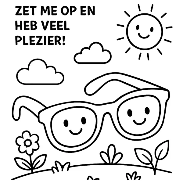 Coole zonnebril met zonnig gedicht