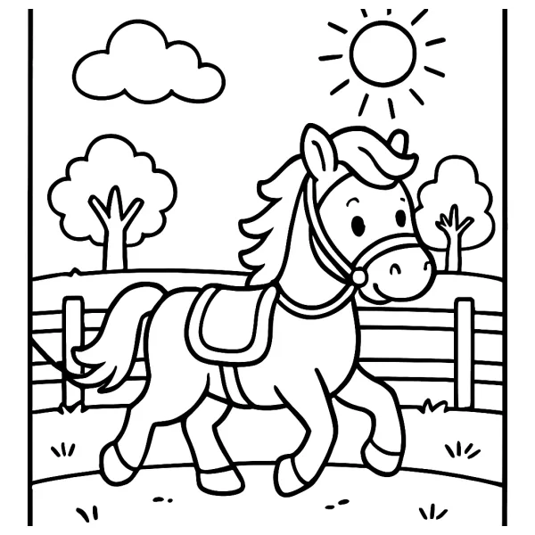 Paard in Training
