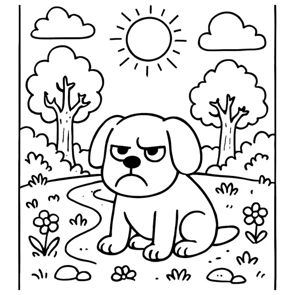 Boze hond die gevallen is